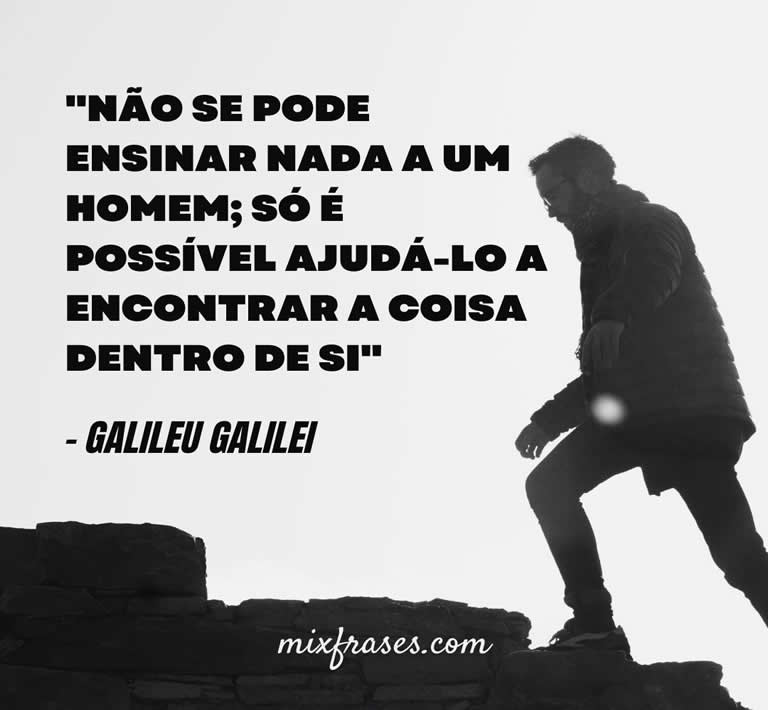 Frase de reflexão de Galileu Galilei
